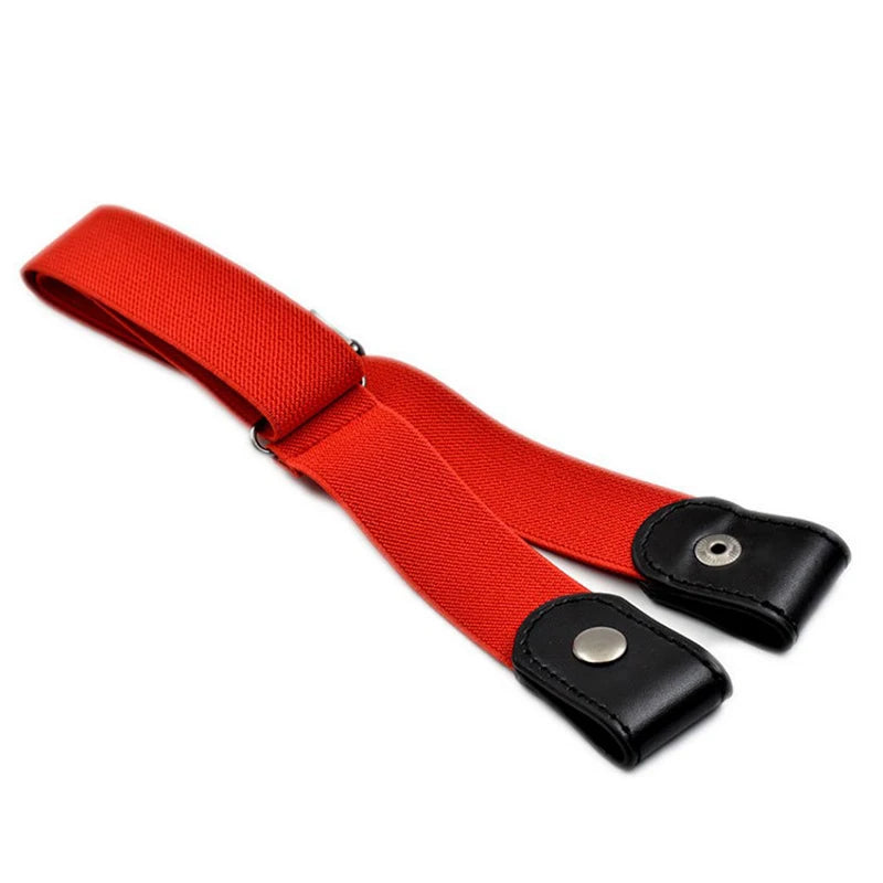 Buckle-free Belt Jean Pants Dresses Fashion No Buckle Stretch Elastic Qme Red 60-95cm China Mainland