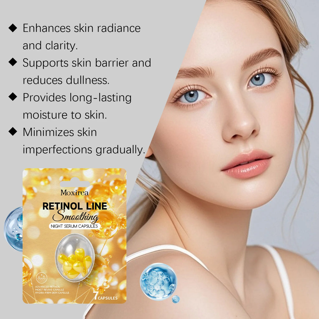 Retinol Facial Essence Enhance Skin Firmness Improve Uneven Tone Hydrate Moisturize Reduce Drying Redness Repair Barrier Capsule Qme