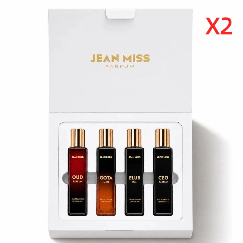Arab Perfume Box 4 Floral Wooden Eau De Toilette Mature Charming Work Qme 2SET