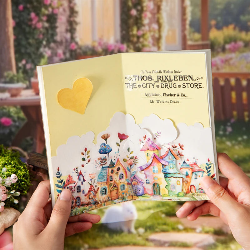 10 Sheets/Bag Lovely House Scene Stickers for Creative Scrapbook Journal Planner Office Stationery Phone Case Decoration Gift Qme