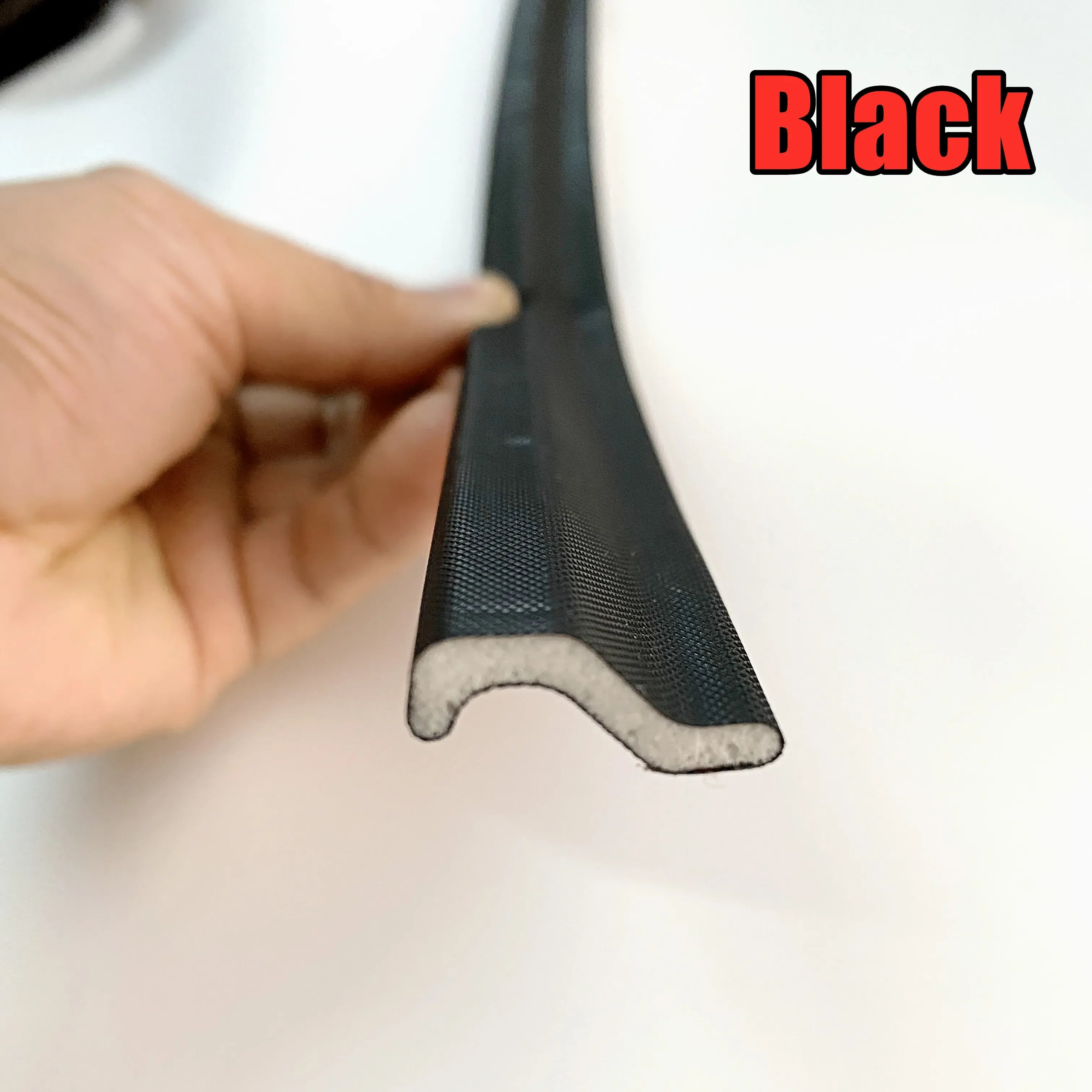 New 40M Acoustic Foam Sealing Strip for Casement Window S-type Waterproof Weather Stripping Door Seal Gap Filler Tape Qme black 4m