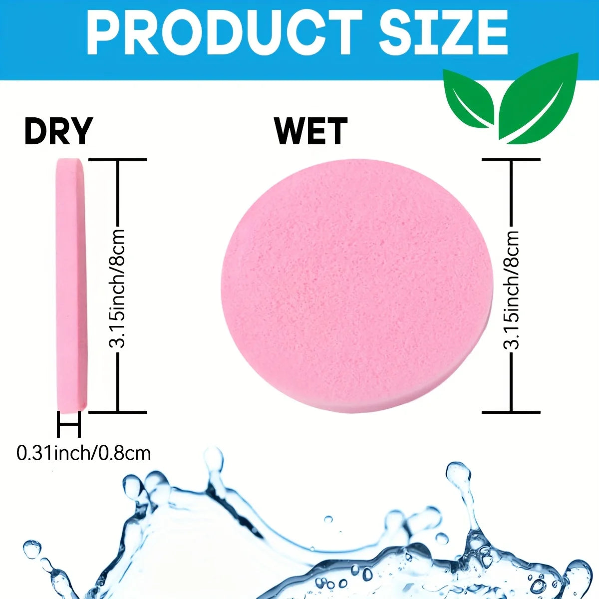 Facial Sponges Compressed Washing Face Sponge Pads Exfoliating Masks Qme