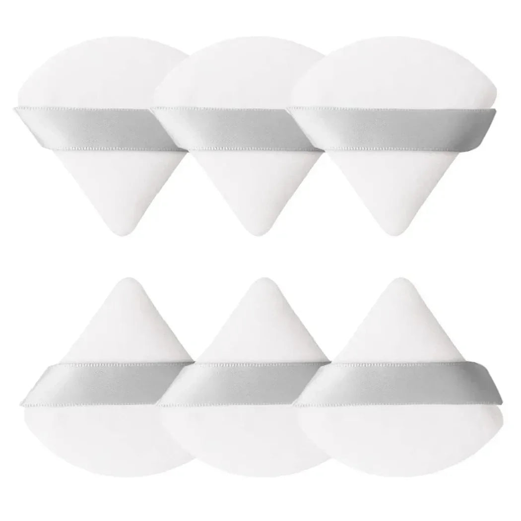  Soft Makeup Puff Hypoallergenic Precision Sponges Foundation Concealer Cruelty-free Finger Sponge Puff Beauty Makeup Tools Qme 6pcs-White