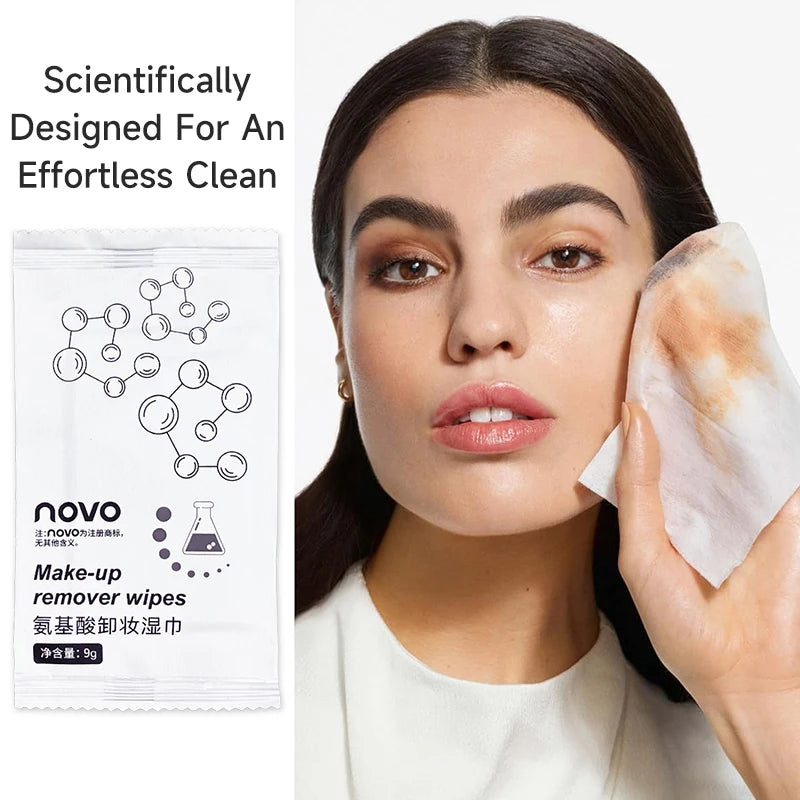 30pcs Of Makeup Remover Wipes For Face,Moisturizing&Gentle,Deep Cleansing Without Noresidue,Individually Packaged,Disposable Use Qme