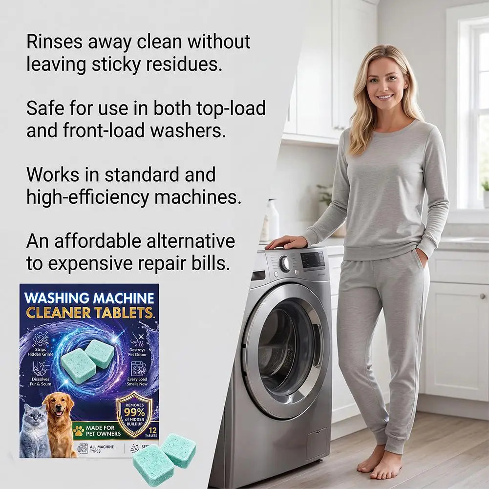 Washing Machine Cleaner Tablets Pet Owners Remove Stubborn Eliminates Qme