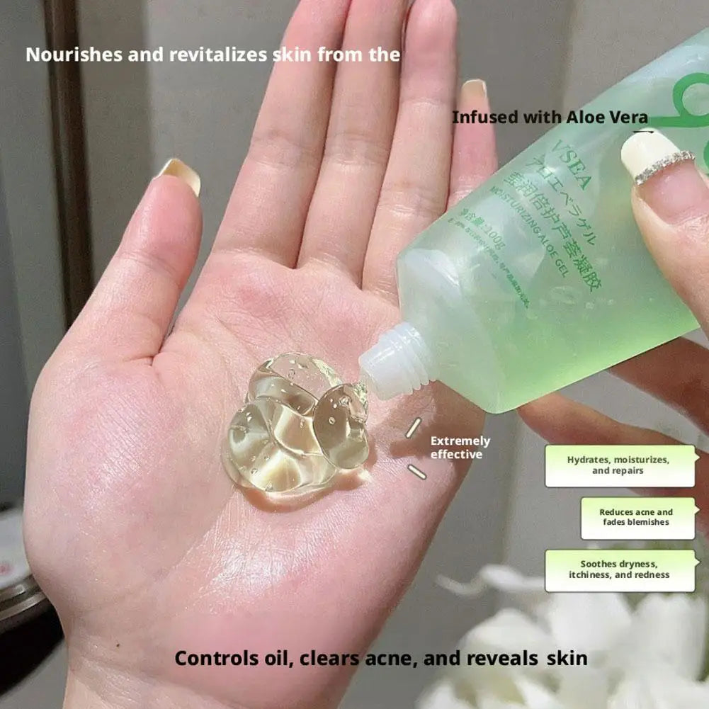 Moisturizing Aloe Gel Lightening Hydrating Soothing Natural Organic Qme