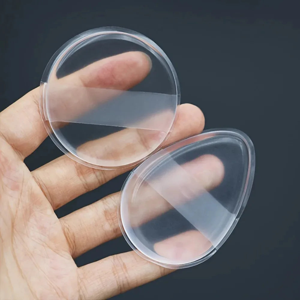 Transparent Silicone Makeup Sponge Non Absorbent Reusable Foundation Qme