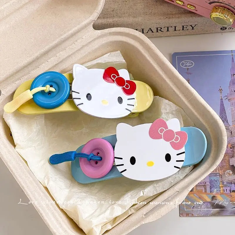 Hello Kitty Cartoon-Style Fashion Hair Clips Luxurious Twisted Hair Clips Updo Clips Versatile Hair Accessories Qme