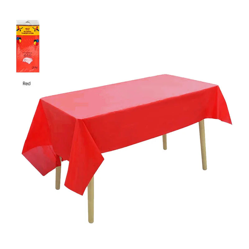 1/2/4PCS Disposable Tablecloths Waterproof Stain-resistant Tablecloth, Party Decoration, Camping, Disposable Kitchen Tablecloth Qme Red 1PCS 137X183cm