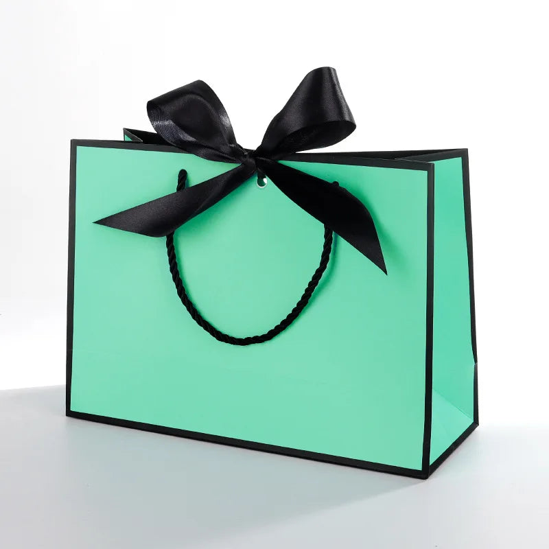 Large Paper Bagexcluding Decorative Cards- Valentine's Day Bag Qme Tiffany Blue 25x35x10cm