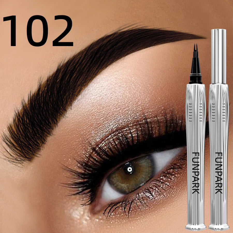 2 Fork Microblading Eyebrow Pencil Non-smudged Pigmented Easy Qme 102