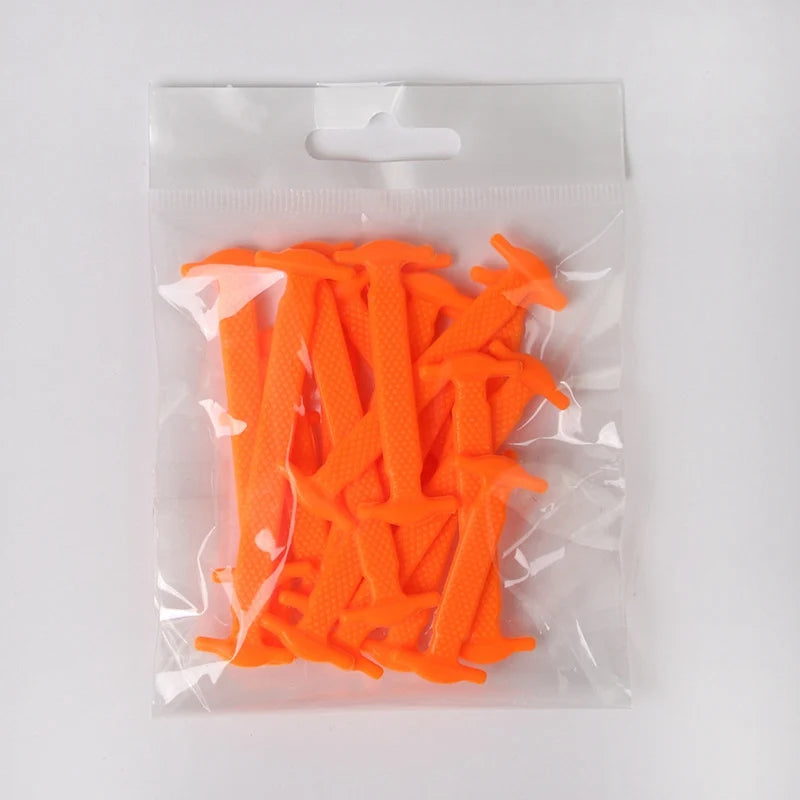 Lazy Shoelace Silicone Quick Lace Elastic Women Men No Tie Kids Adult Qme Orange China Mainland