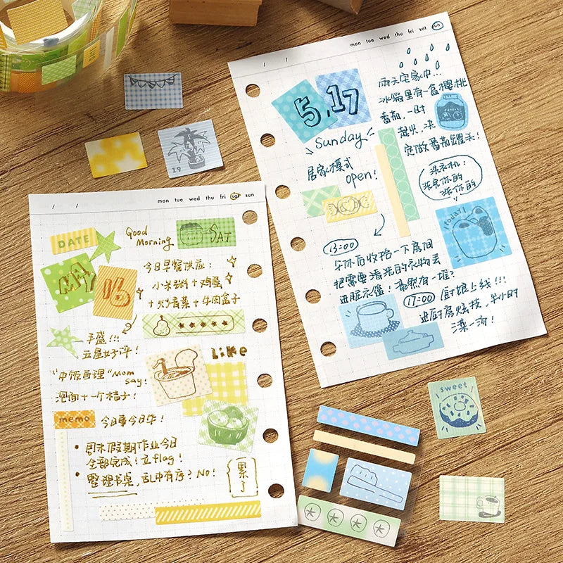 TIANZI Cute Y2K 40mm X 3m Masking Tape Adhesive for Planner Journal DIY Scrapbooking Collage Decor Japanese Stationery Stickers Qme