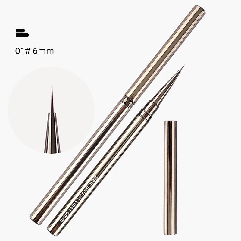 Nails Art Liner Brushes Elongated Lines Striping Drawing Painting 6 9 Qme 6MM China Mainland