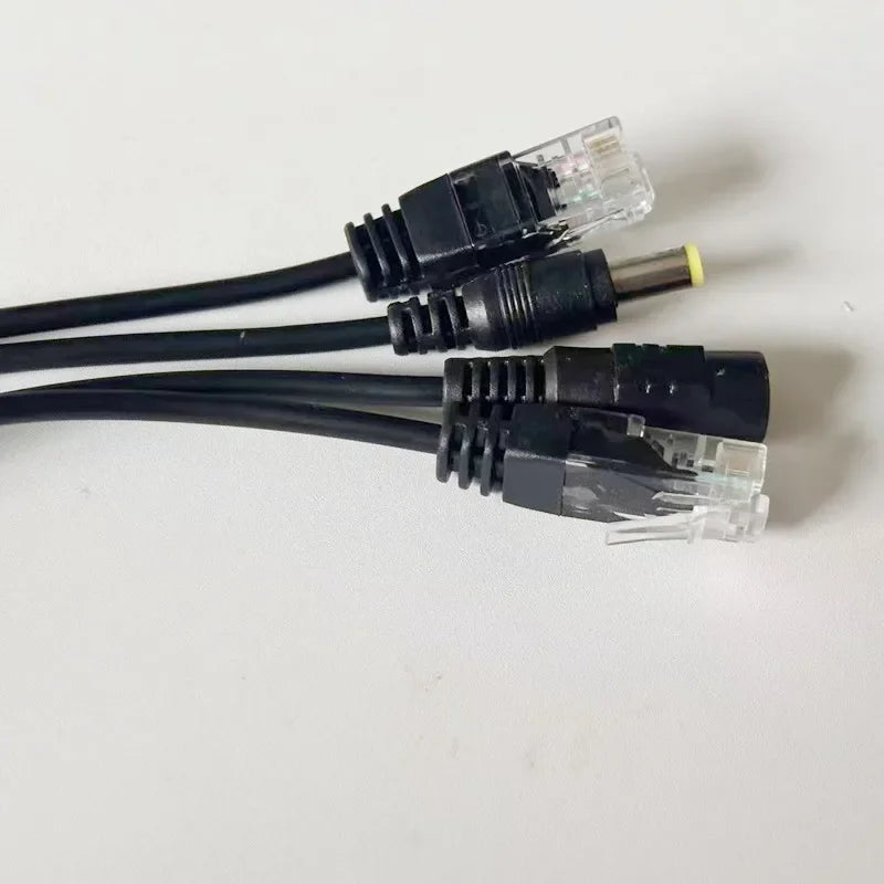Passive POE Adapter Cable Power Over Ethernet POE Splitter RJ45 Injector 12-48V For Security IP Camera System Qme