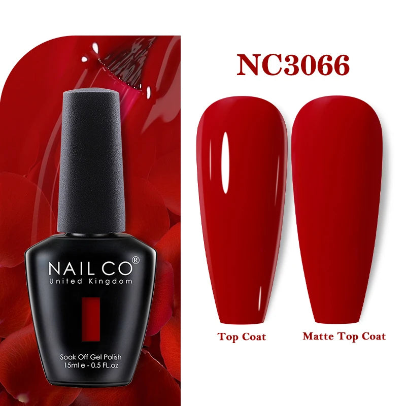 NAILCO Rubber Base Gel Polish Milky Pink Jelly White Beige 6Colors