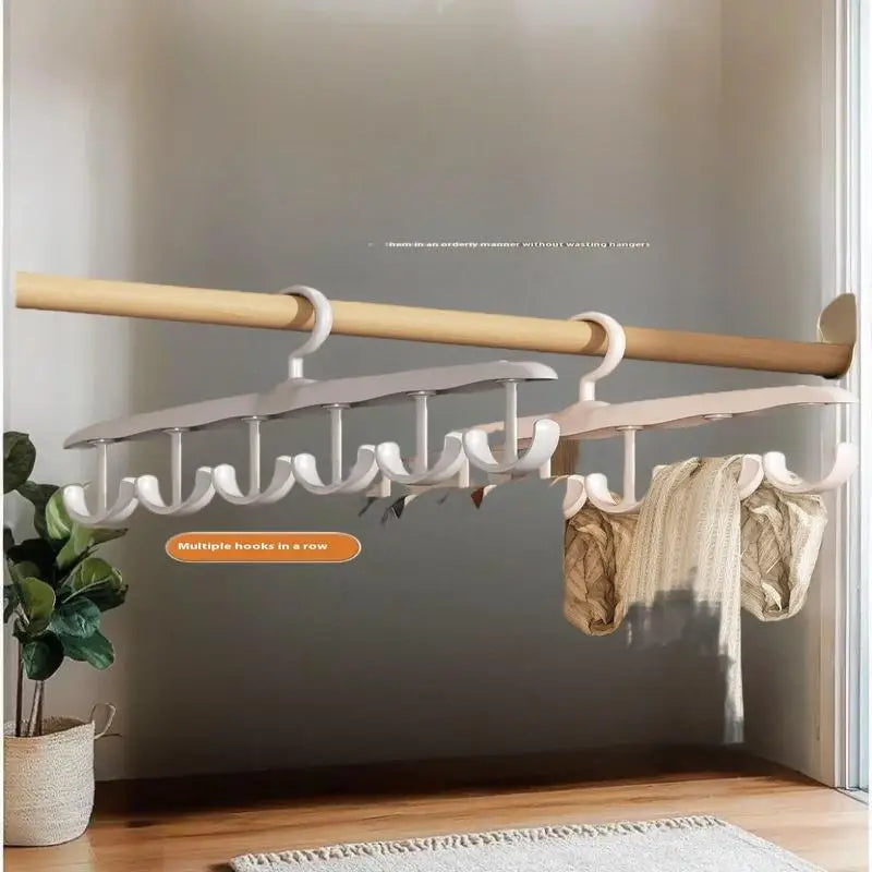 Portable Home Dorm Storage 12-Hook Rotating Hanger Space-saving Qme