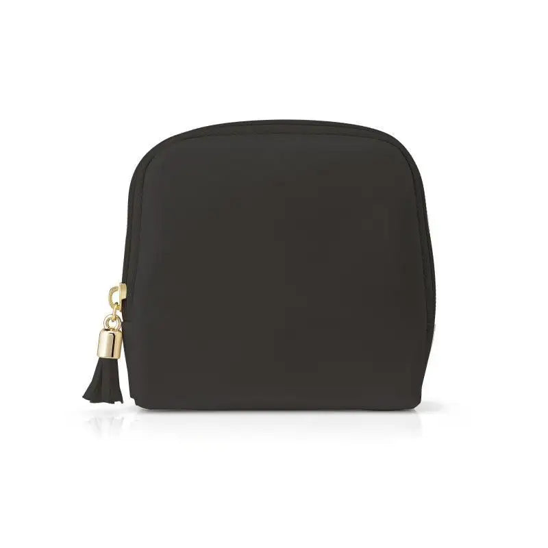 Tassel PU Leather Jewelry Storage Bag Earrings Bracelet Organizer Large Capacity Mini Cosmetic Gift Bag Qme Black one size