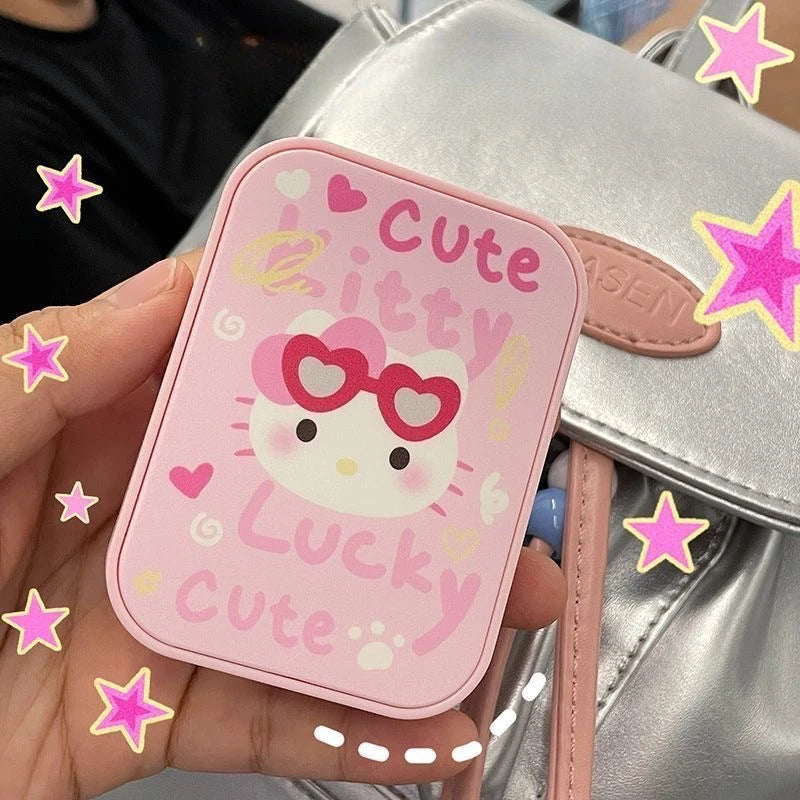 Hello Kitty Pink Sunglasses Case 2-Pack Color Contact Lens Case Cute Cartoon Contact Lens Case Qme