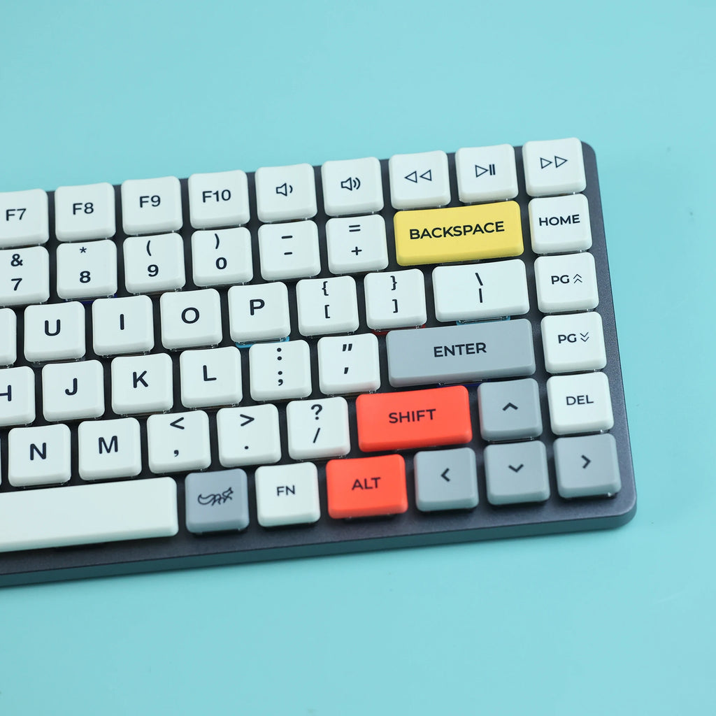 CHOSFOX Low Profile PBT Choc Keycaps for Kailh 1350 Low Profile Switch Mechanical Keyboard Ultra Thin Keycaps Qme