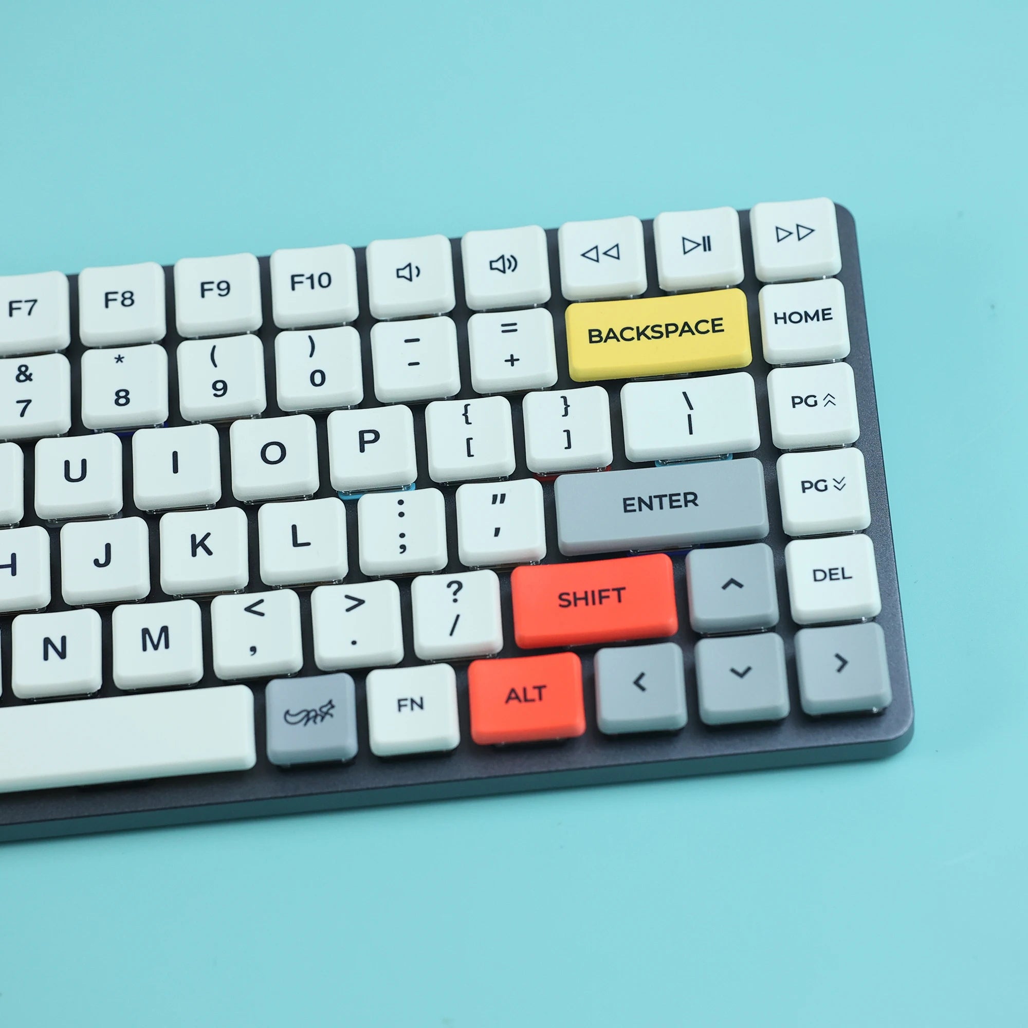 CHOSFOX Low Profile PBT Choc Keycaps for Kailh 1350 Low Profile Switch Mechanical Keyboard Ultra Thin Keycaps Qme