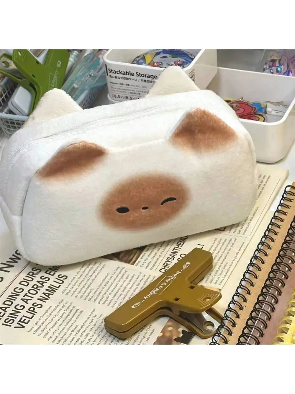 Baking Bread Shaped Cat Pen Bag I Stationery Student Storage Qme