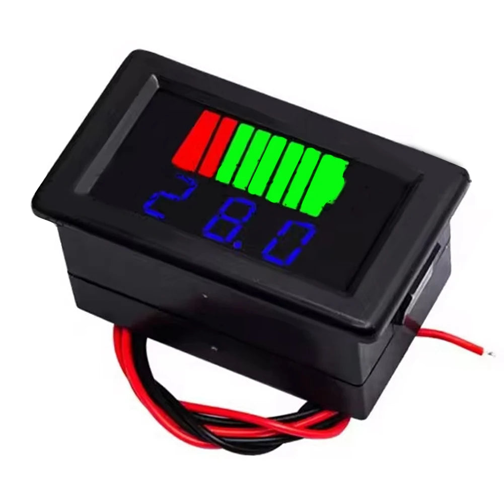 1 Pc Voltmeter 12-72V Car Marine Motorcycle Digital Voltmeter Voltage Meter Battery Gauge Voltmeter Tester Monitor Power Tool Qme water proof Blue