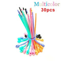 30PCS Silicone Reusable Cable Wire Organizer Winder Storage Holder Bag Ties Cord Bag Clip Food Saver Earphone Line Tidy Clips Qme 30PCS color mixing