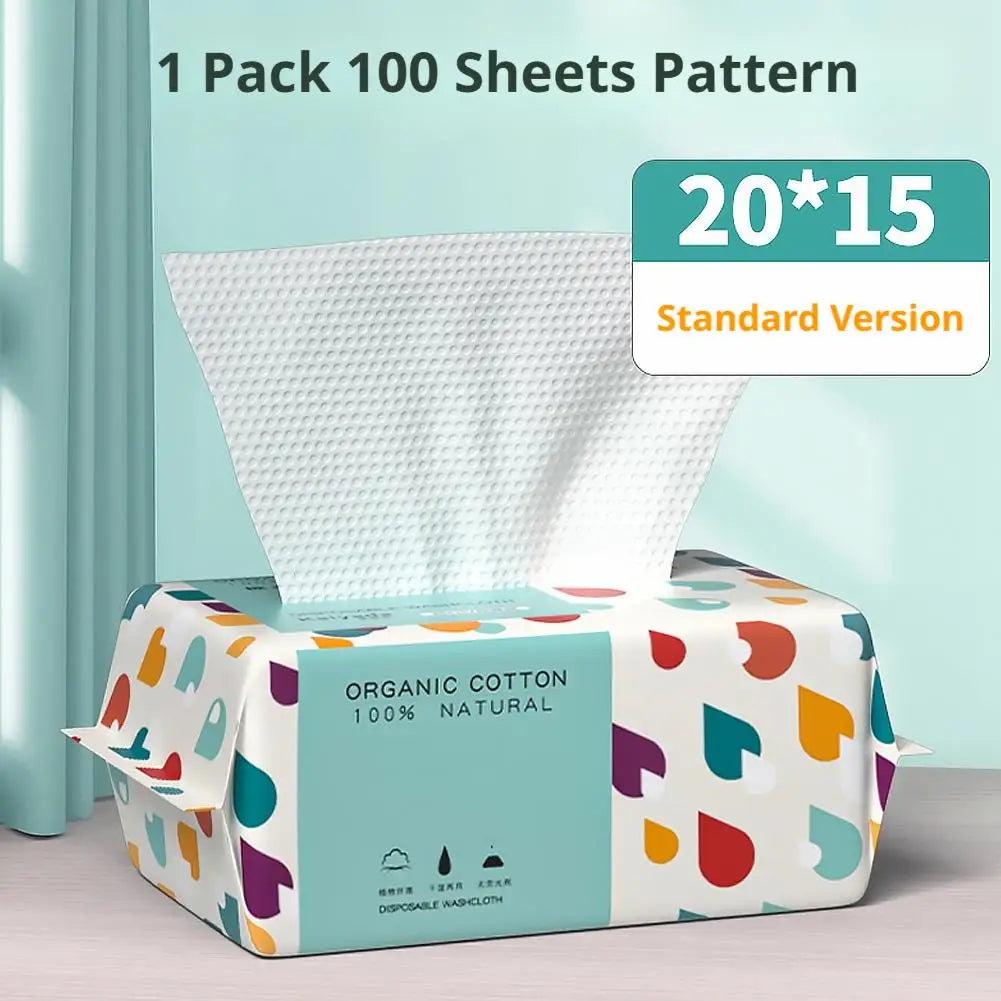 Soft Cotton Disposable Face Towel Thicken Facial Towelettes Dry Wipes Qme