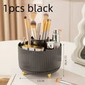 Desktop Rotating Makeup Organizer Cosmetics Storage Box Slot Makeup Versatile Holder for Brushes Office Supplie Bathroom Dresser Qme 1pcs black