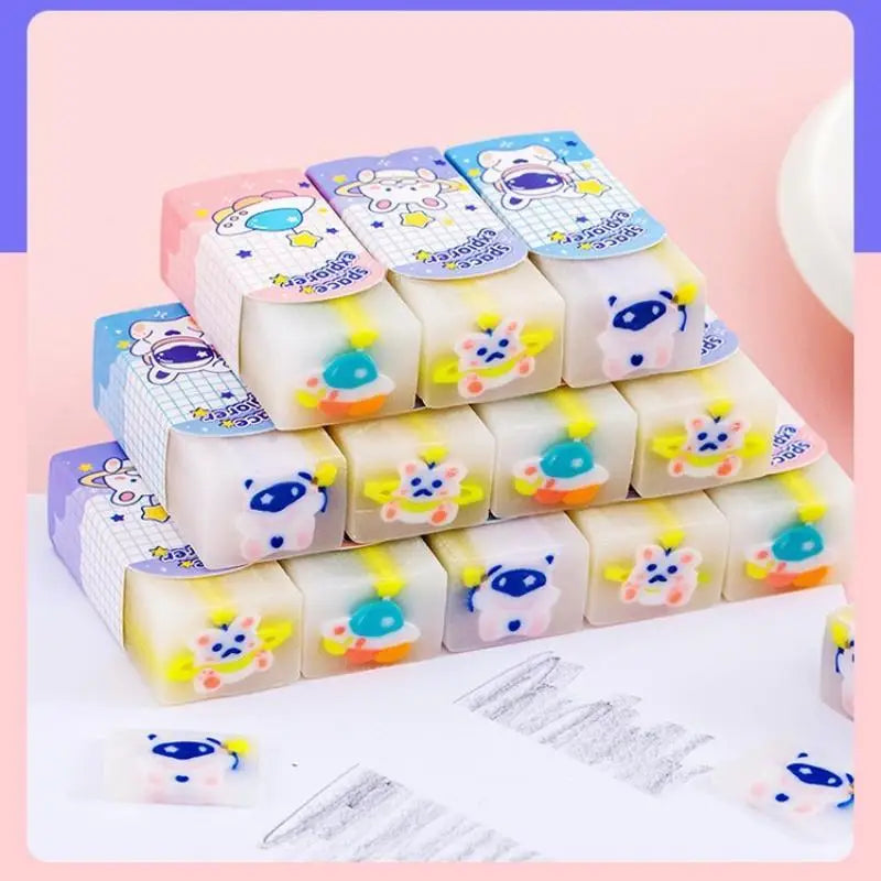 Back School Supplies Cute Fruit Jelly Erasers Fun Animal Shaped Qme A7