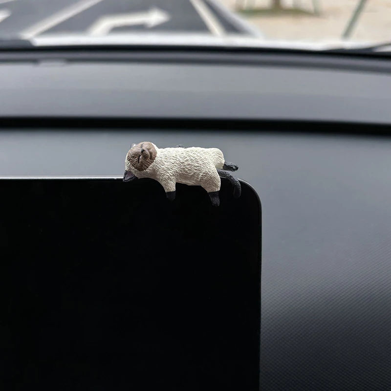 1 Car Decoration Sleeping Cat Doll Kitty Creative Auto Ornaments Toys Qme D