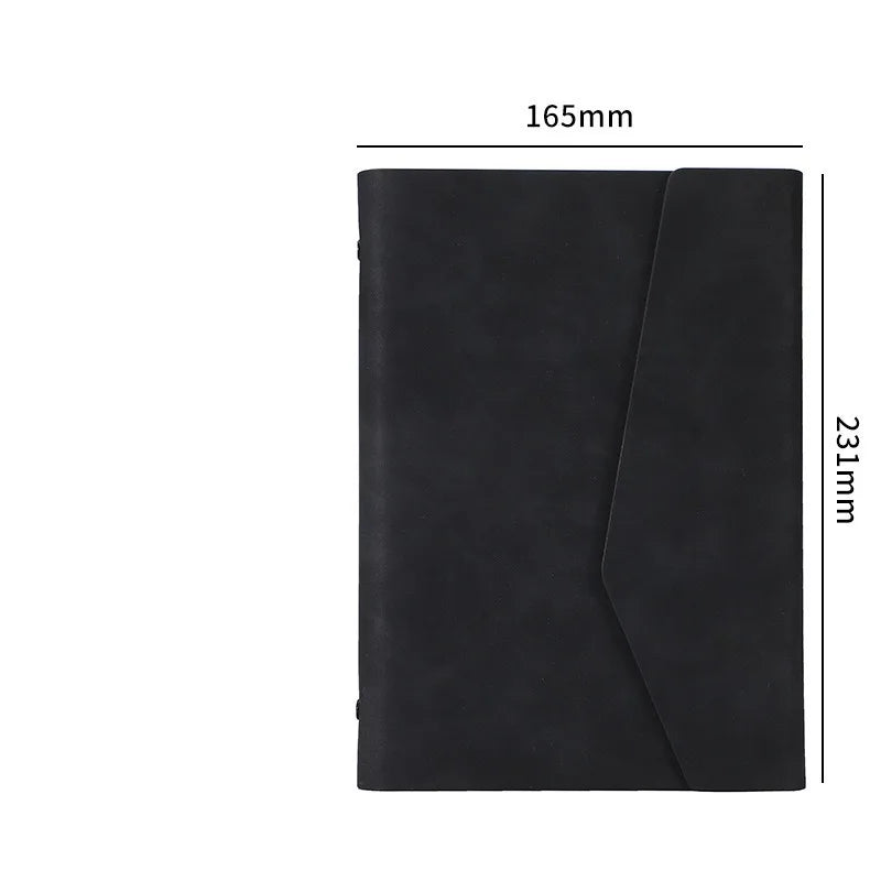 A5 6-Ring Binder Lined Paper Multifunctional Storage Pocket Cards Qme