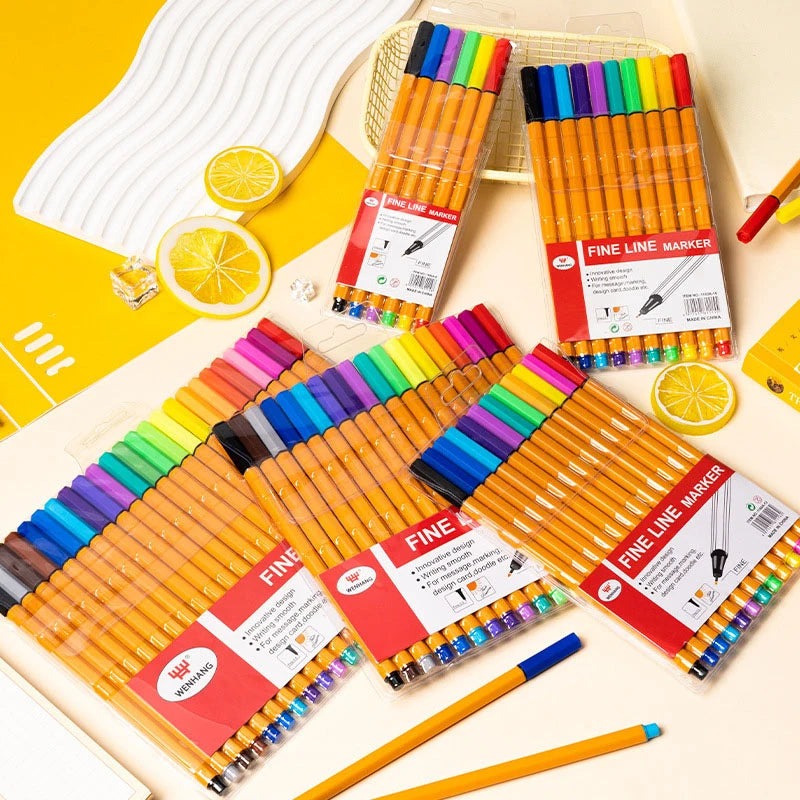 Multicolor Fine Tip Outline Markers for Marking, Sketching, Doodle Outlining & Poster Drawing, Back to School Essentials Qme