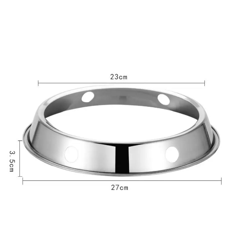 Stainless Steel Wok Ring Pot Holder Gas Stove Rack Heat Insulation Qme XL