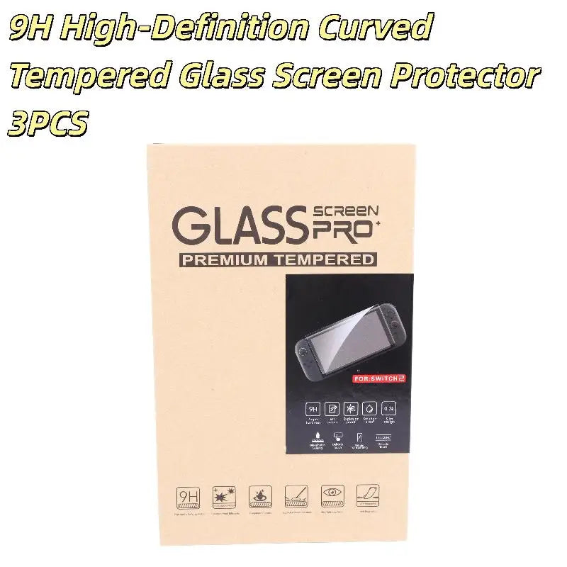 1 2 Tempered Glass Switch 9H HD Clear Anti-scratch Screen Protector Qme 3PCS H9