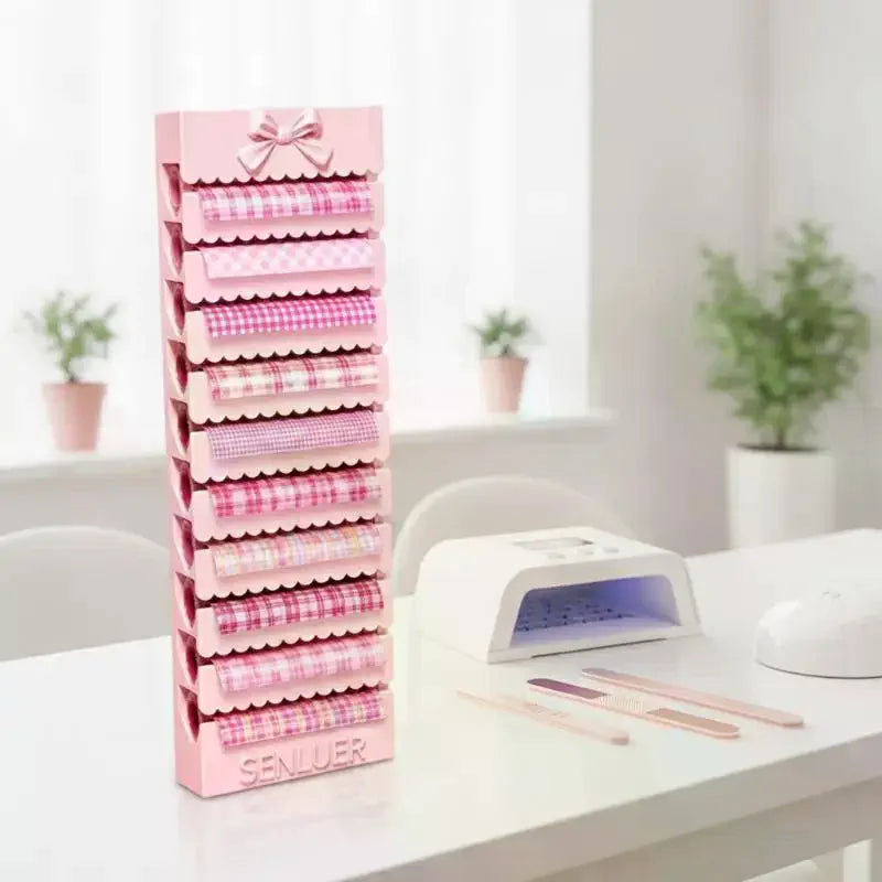 10-Compartment 3D Printing Nail Transfer Paper Storage Box Portable Qme
