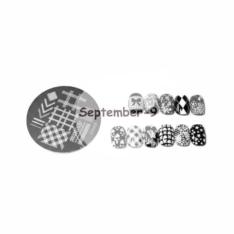 Nail Stamping Plate Stainless Steel Bow Floral Patterns DIY Manicure Qme Default Title