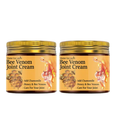 Bee Venom Joint Cream with Chamomile & Honey - Moisturizing & Firming Formula for Elastic Skin & Joint Care Qme Burgundy 60g