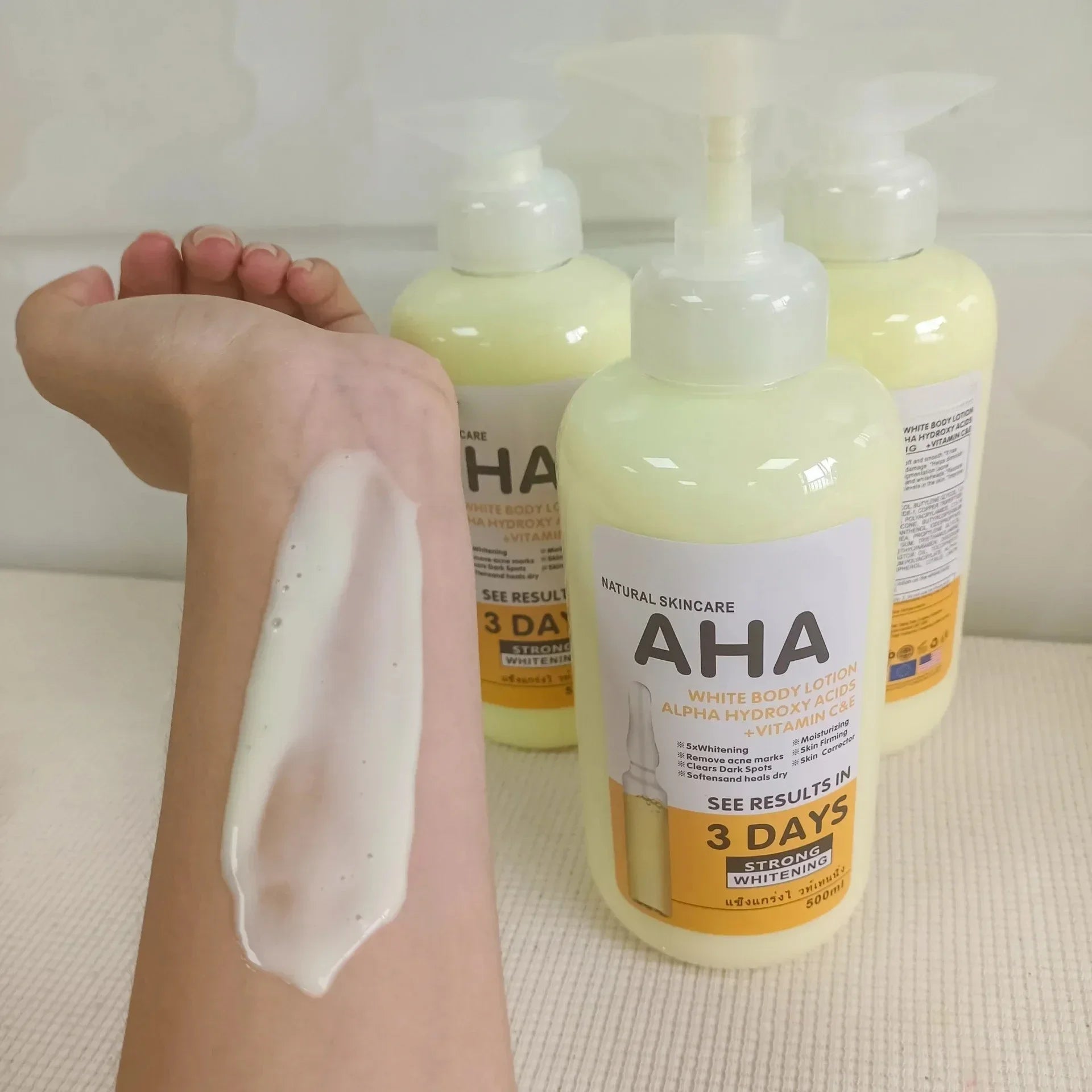 Whitening Body Cream Hydroxy Acids Vitamin C&e Moisturizing Qme