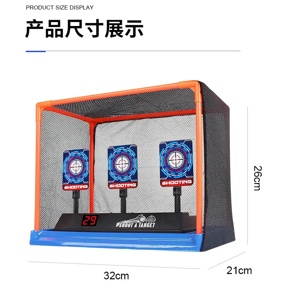 Targets for Nerf Guns Auto Reset Electric Shooting Target Accessories Kids Sound Light Shooting Game Toys High Precision Scoring Qme