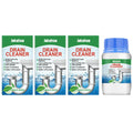 Drain Cleaning Powder Dissolves Food Grease Residue Remove Blockage Eliminate Odors Fast-Acting Multipurpose Sink Dredge Agent Qme 3 x 100G Boxed