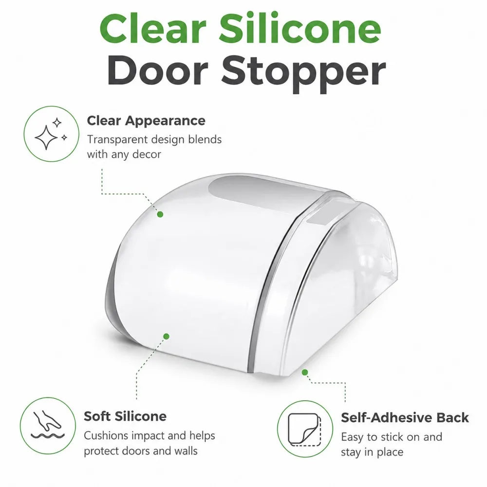 Transparent Silicone Doorstop for Door Self Adhesive Wall Protector Rubber Bumper Pad For Door Handle Cabinet Corner Furniture Qme