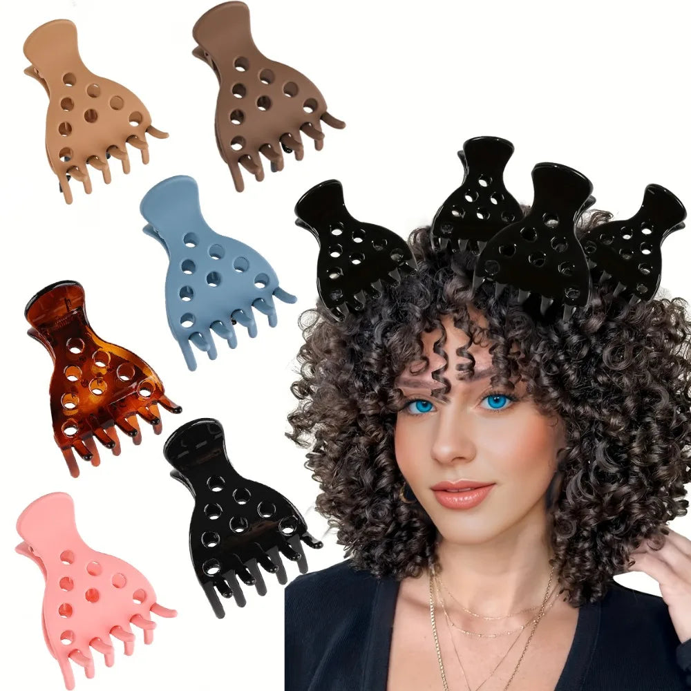 Matte & Glossy Hair Claw Clips, Hollow Out Non-slip Jaw Clips For Curly Thick Hair, Women's Hair Accessories Qme