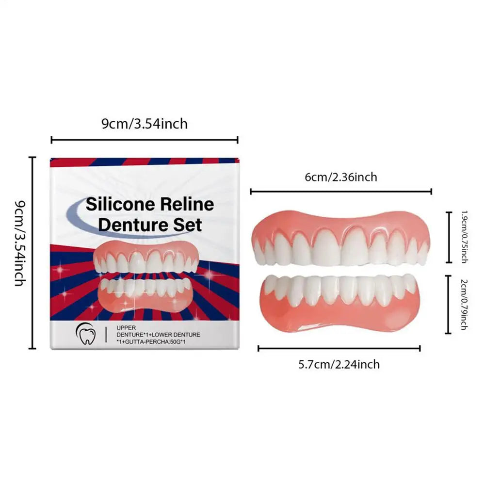 Silicone Denture Upper Lower Veneers Perfects Laugh Soft Liners Qme 01 CN