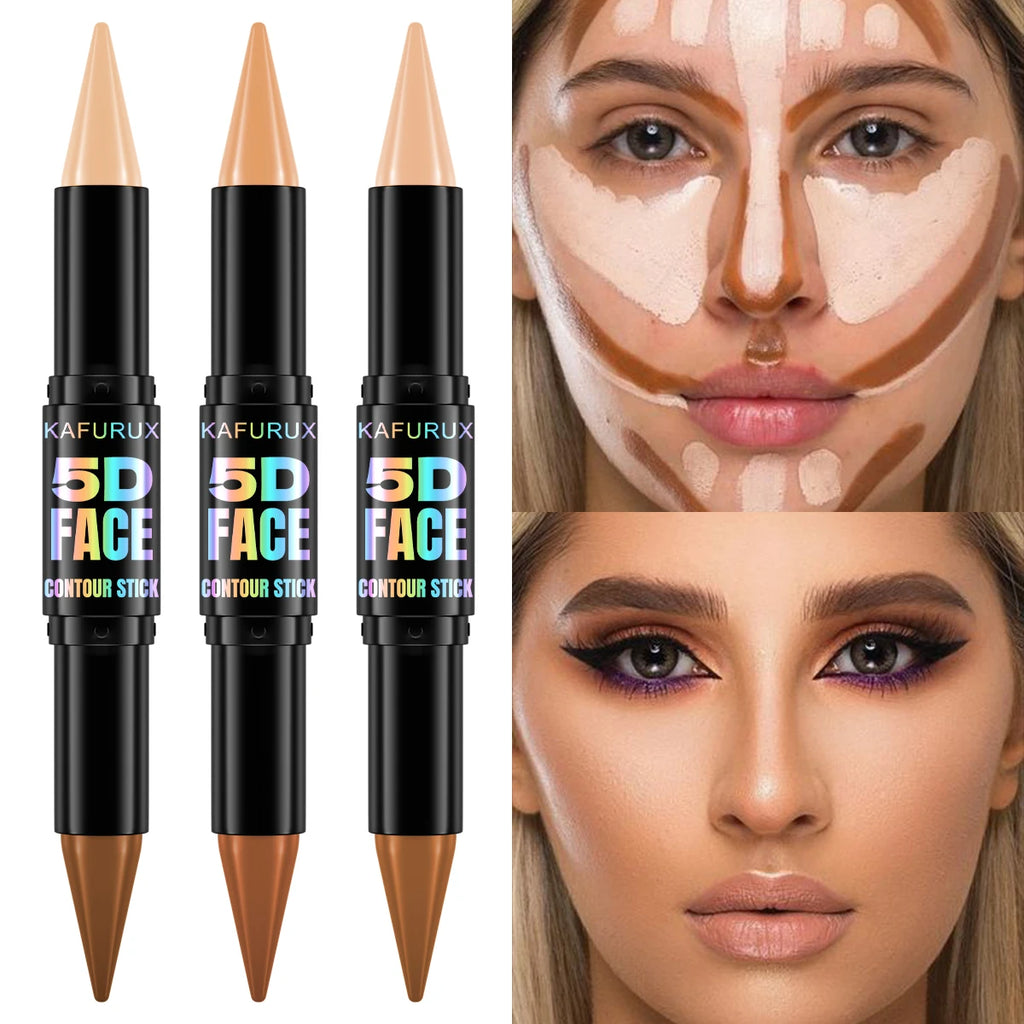Contour Stick Duo Double-eneed Highlight Shadow Cream Waterproof Full Qme