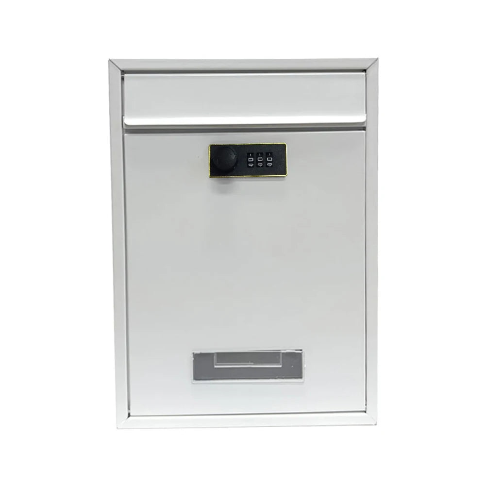Modern Wall Mailbox Rainproof Hanging Secured Postbox Stainless Steel Mailbox for After Hours Deposits Qme Modern Wall Mailbox