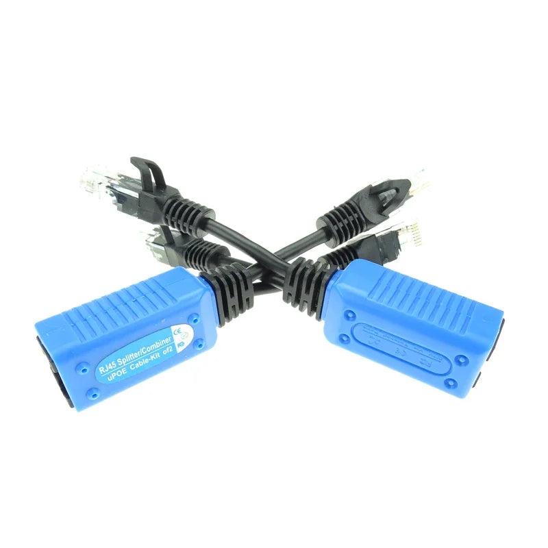 10pair RJ45 splitter combiner uPOE cable, two POE camera use one net cable POE Adapter Cable Connectors Passive Power Cable Qme