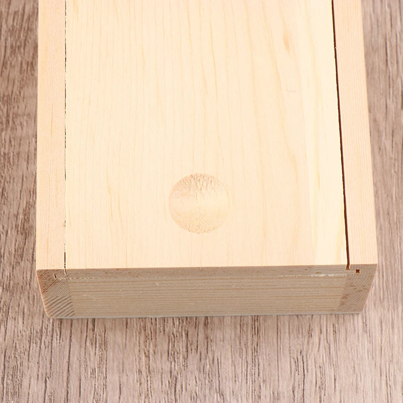 Wood Jewelry Box Storage Home Decoration Wooden Unfinished Slide Qme