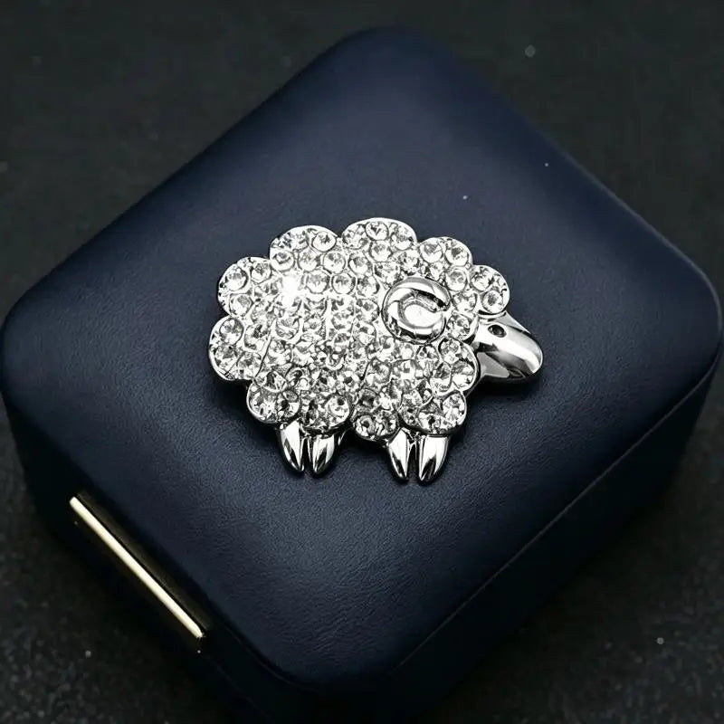 Lovely Goat Brooches For Women Unisex Rhinestone Beautiful Year Of The Sheep Animal Brooch Pin New Year Gifts Qme style 9